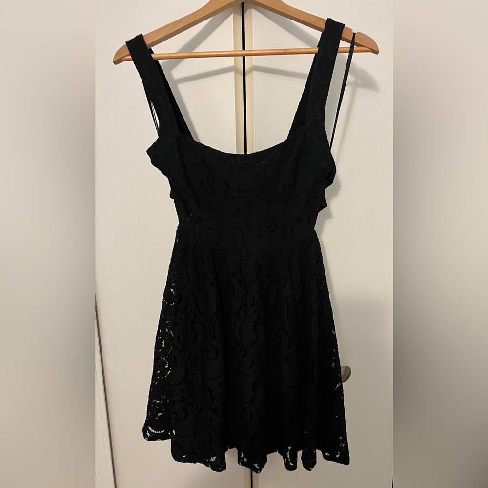 Free People Black Lace Dress